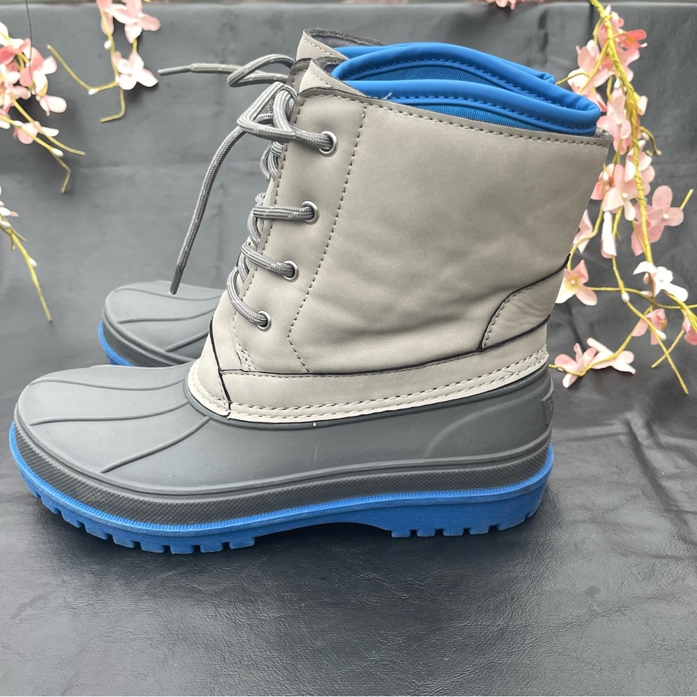 Sperry Top Sider Grey /blue Harbor Water Resistant Boot Big Kid size 5M